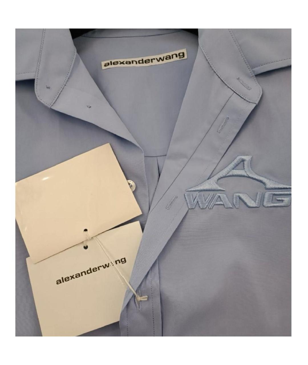 ALEXANDER WANG Голубая хлопковая рубашка, фото 3