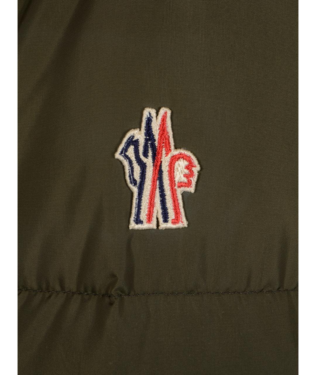 MONCLER GRENOBLE Зеленый полиамидовый пуховик, фото 3