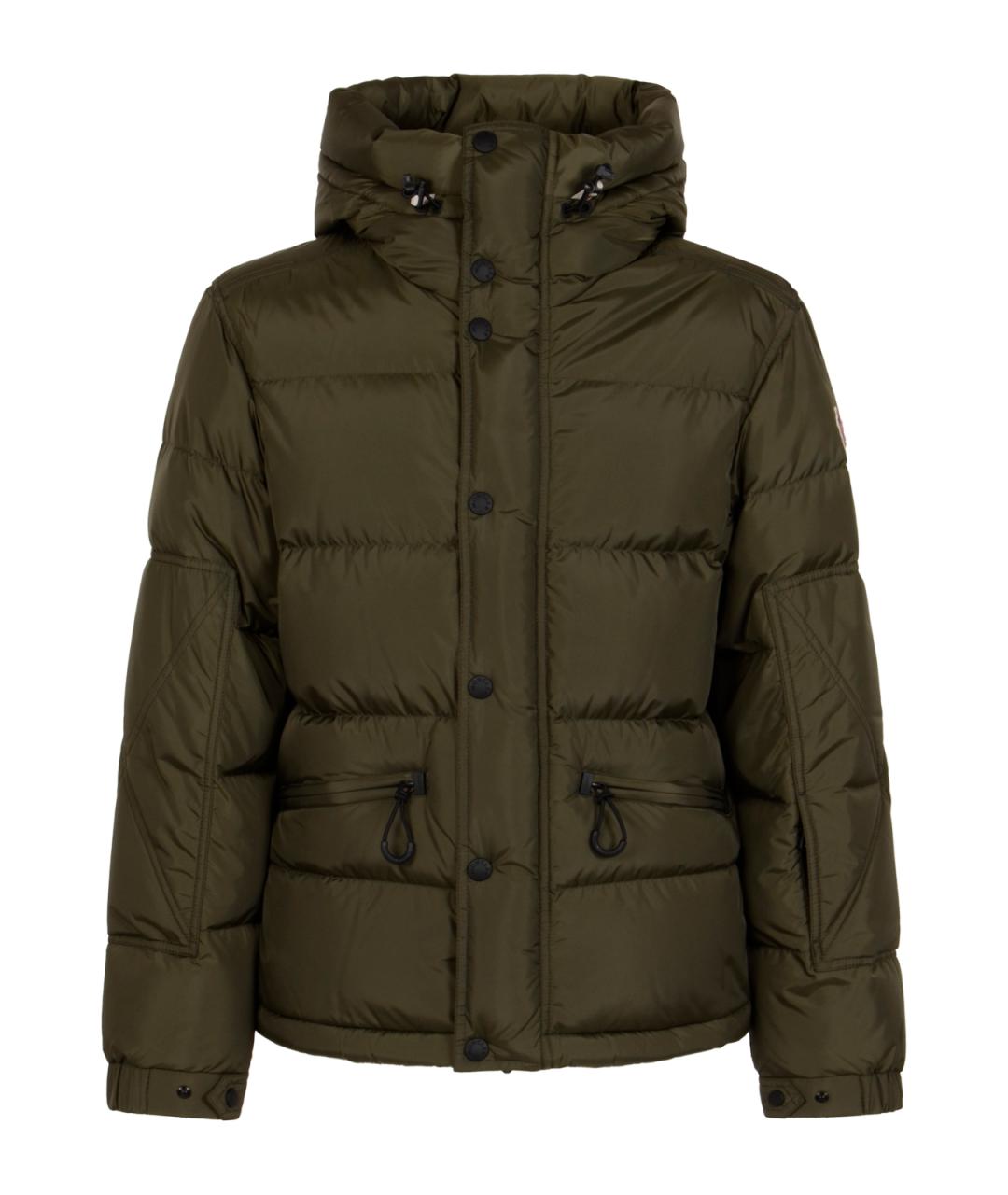 MONCLER GRENOBLE Зеленый полиамидовый пуховик, фото 1