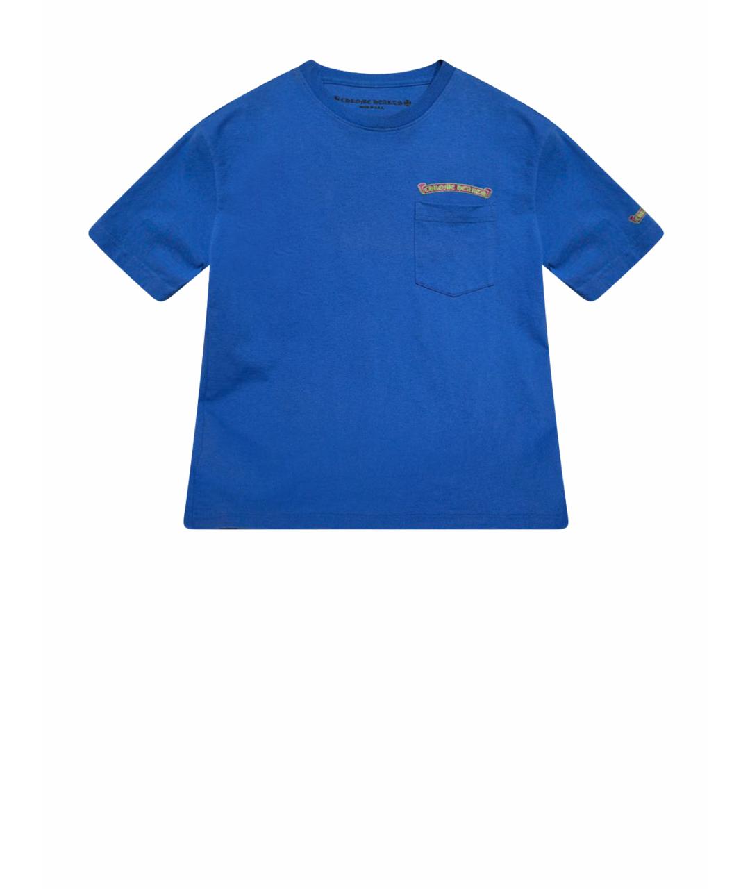 CHROME HEARTS Синяя хлопковая футболка, фото 1