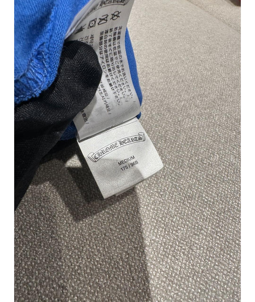 CHROME HEARTS Синяя хлопковая футболка, фото 5