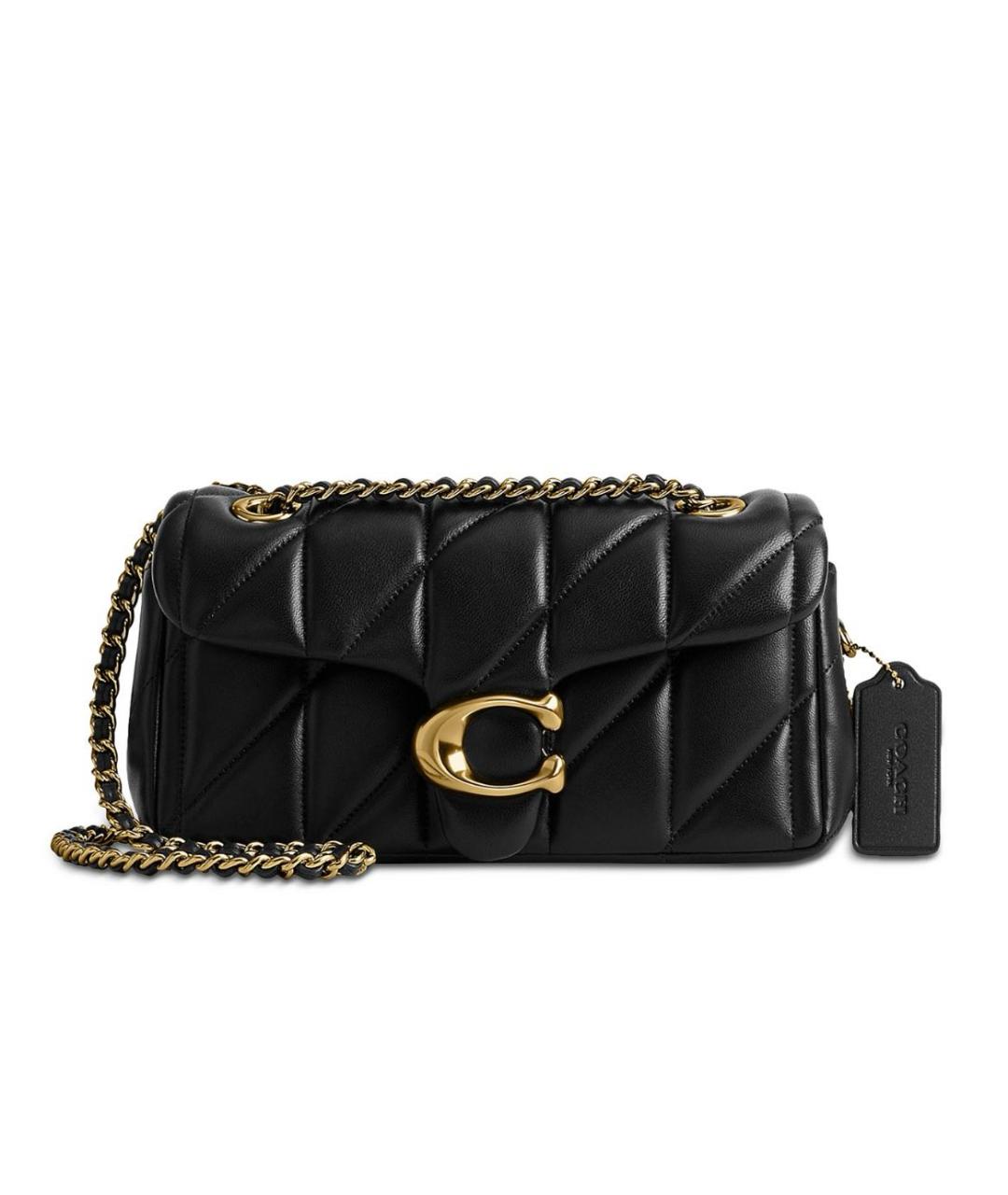 COACH Черная кожаная сумка через плечо, фото 9