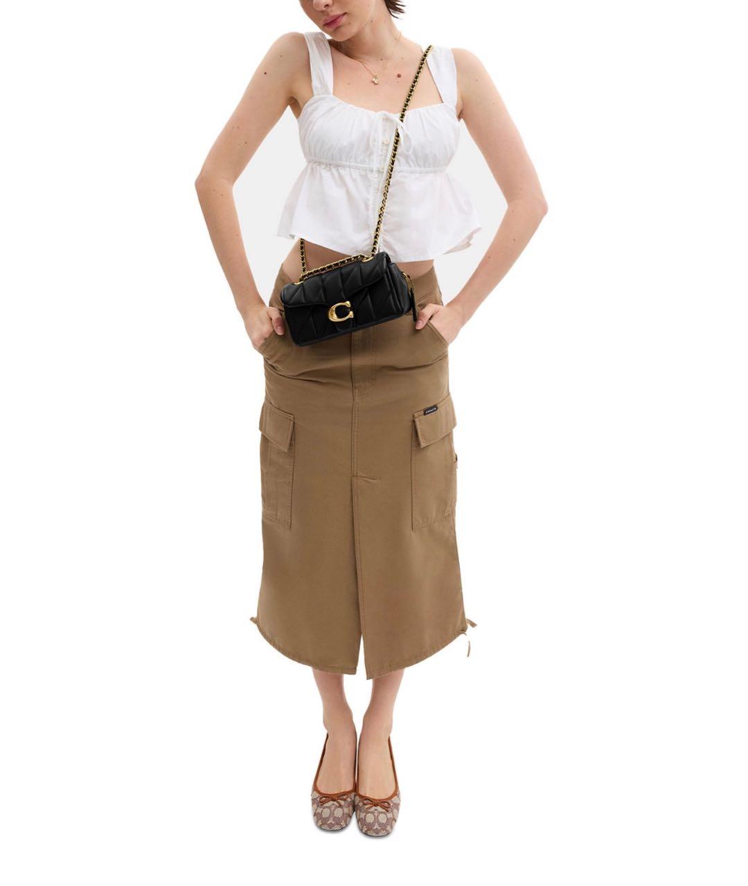 COACH Черная кожаная сумка через плечо, фото 7