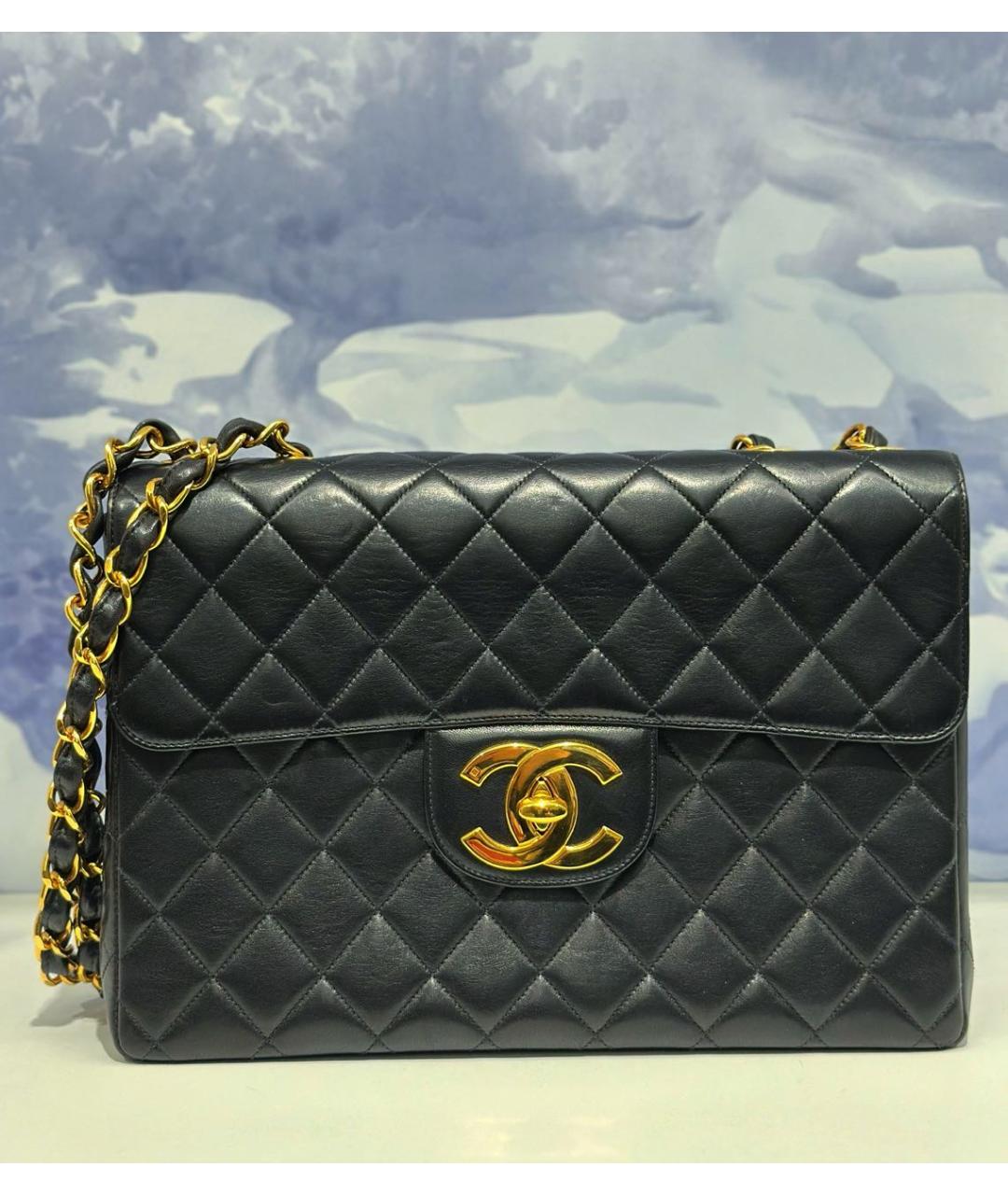 CHANEL Черная кожаная сумка через плечо, фото 5