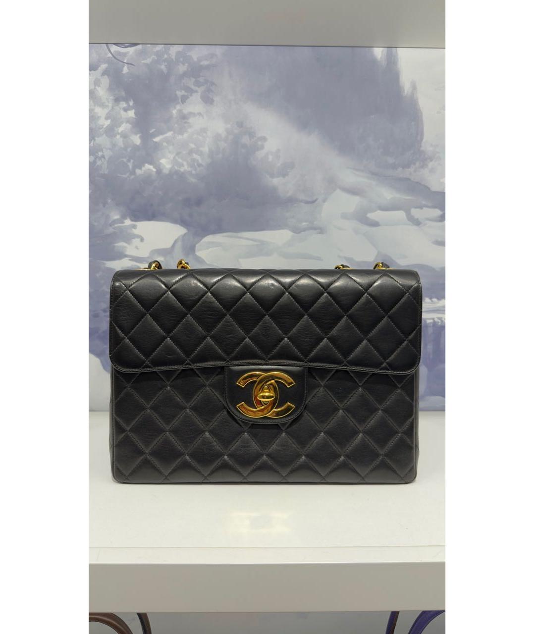 CHANEL Черная кожаная сумка через плечо, фото 6