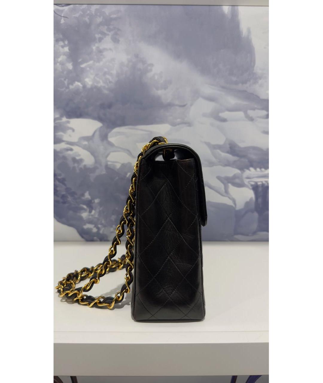 CHANEL Черная кожаная сумка через плечо, фото 3