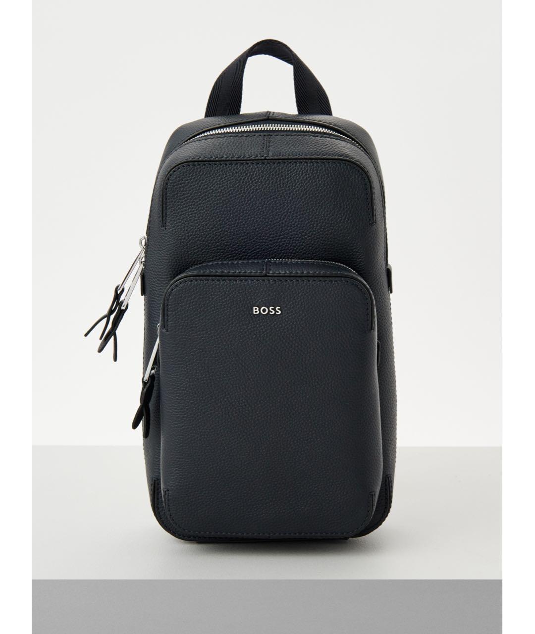 HUGO BOSS Темно-синяя хлопковая сумка на плечо, фото 8