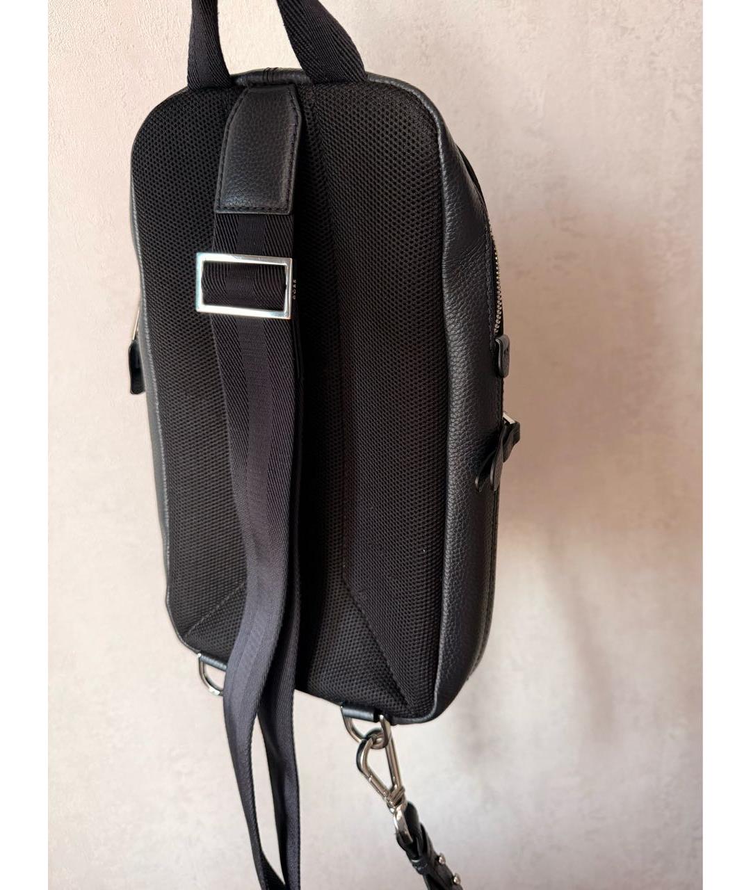 HUGO BOSS Темно-синяя хлопковая сумка на плечо, фото 2