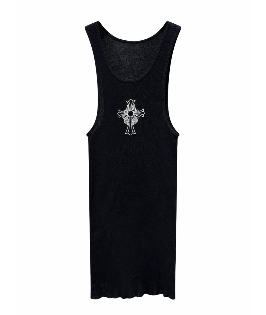 CHROME HEARTS Черная хлопковая майка, фото 1