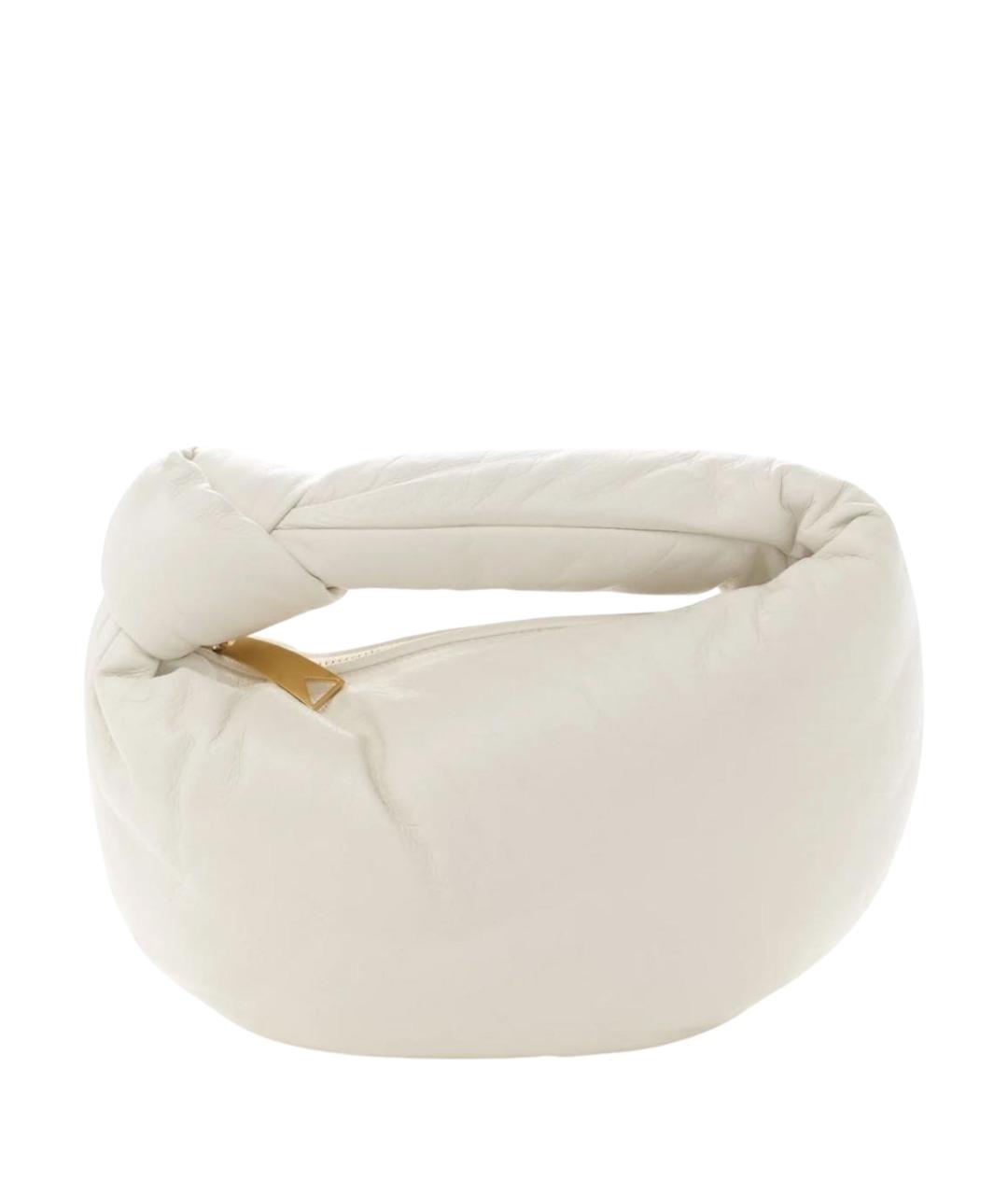 BOTTEGA VENETA Белая кожаная сумка с короткими ручками, фото 1