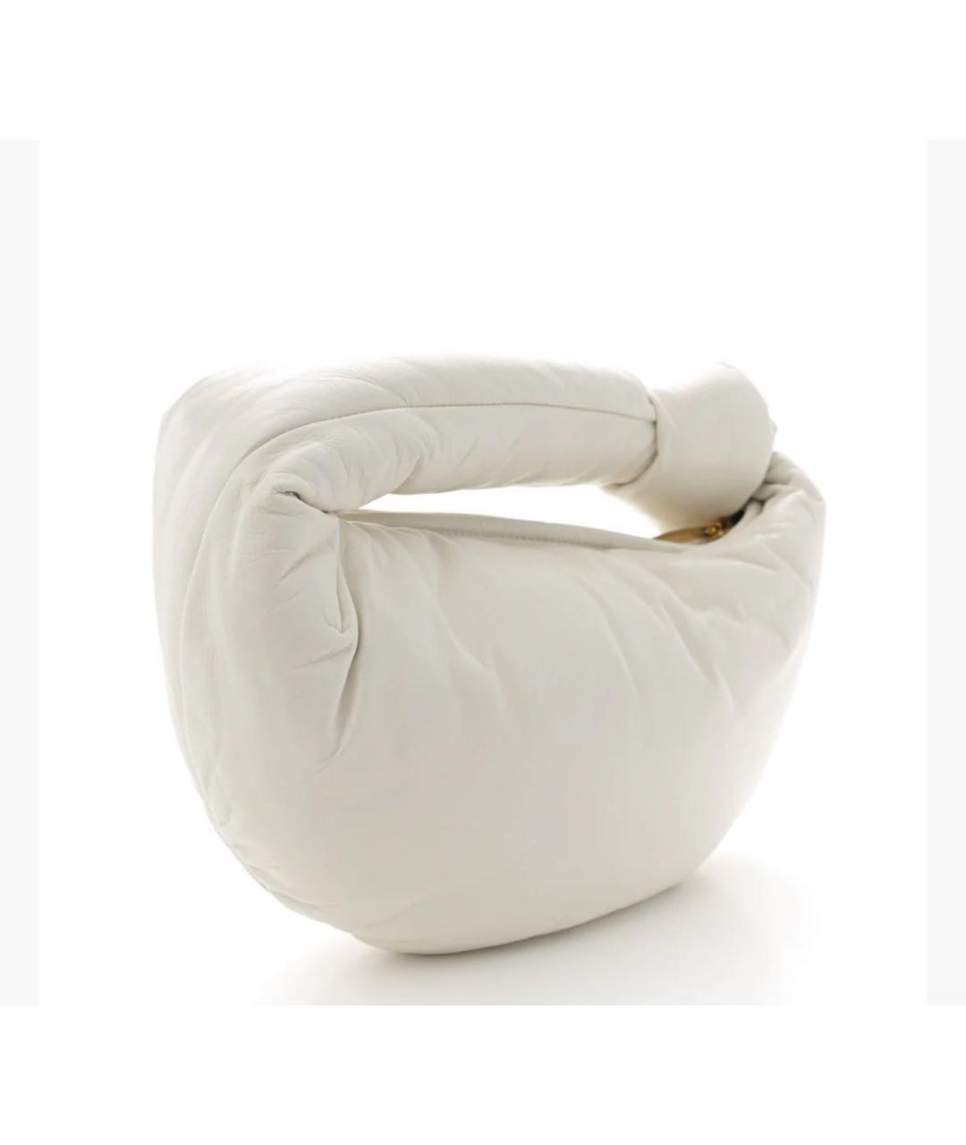 BOTTEGA VENETA Белая кожаная сумка с короткими ручками, фото 2