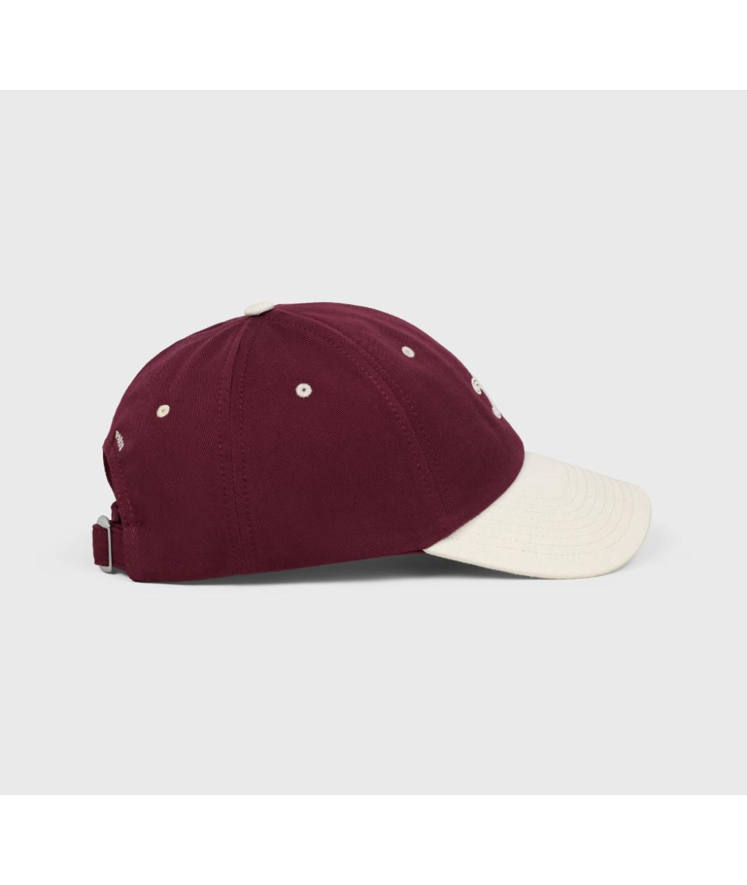 CELINE Бордовая хлопковая кепка, фото 3