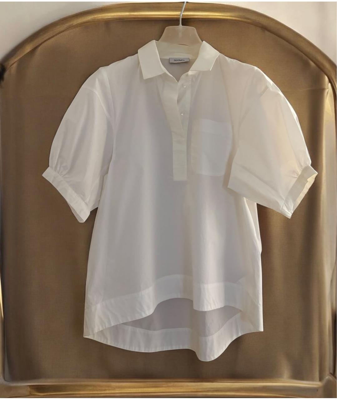 MAX&CO Белая хлопковая блузы, фото 7