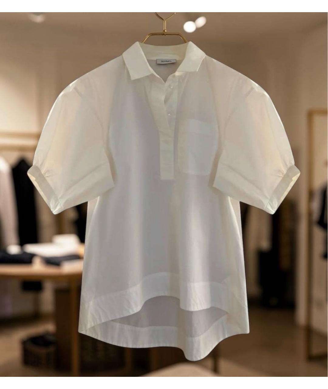 MAX&CO Белая хлопковая блузы, фото 7