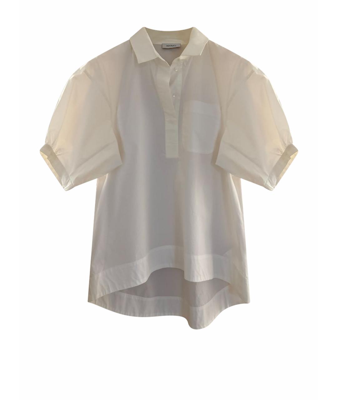 MAX&CO Белая хлопковая блузы, фото 1