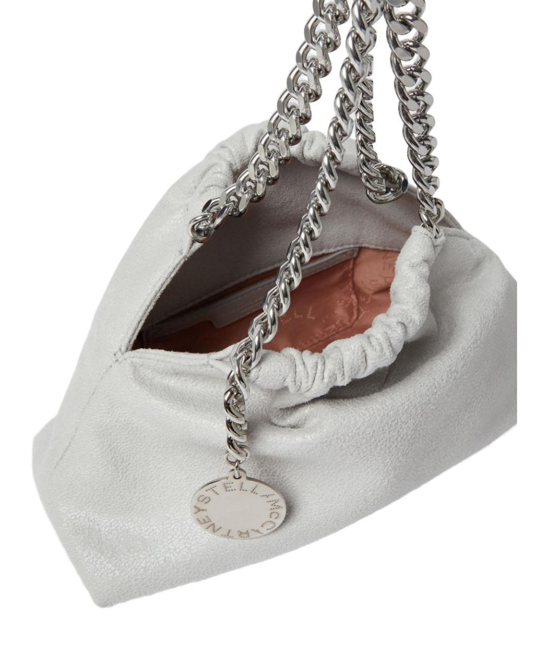 STELLA MCCARTNEY Серая сумка с короткими ручками из искусственной кожи, фото 4