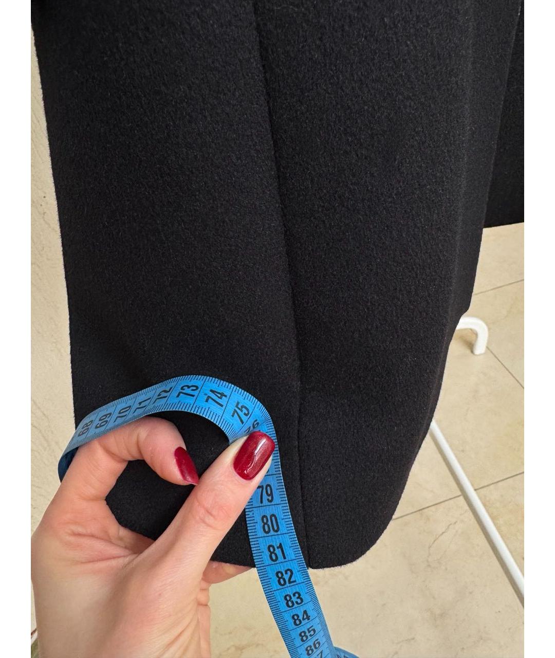 BOUTIQUE MOSCHINO Черное шерстяное пальто, фото 7