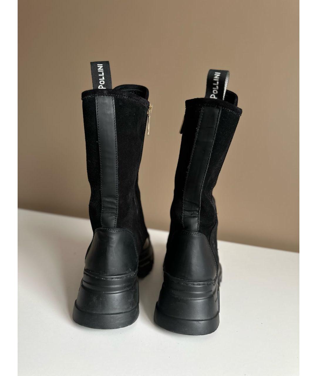 POLLINI Черные кожаные ботинки, фото 4