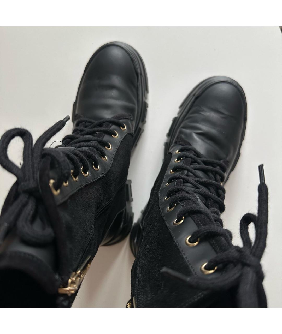 POLLINI Черные кожаные ботинки, фото 3