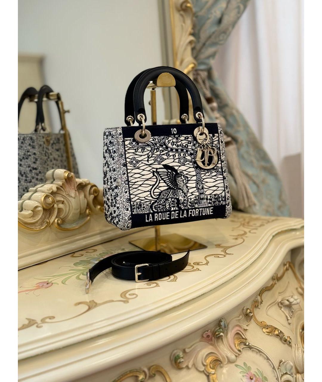 CHRISTIAN DIOR Темно-синяя кожаная сумка с короткими ручками, фото 3