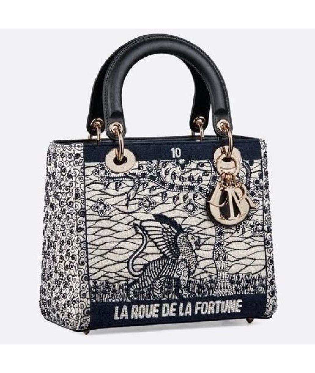 CHRISTIAN DIOR Темно-синяя кожаная сумка с короткими ручками, фото 9