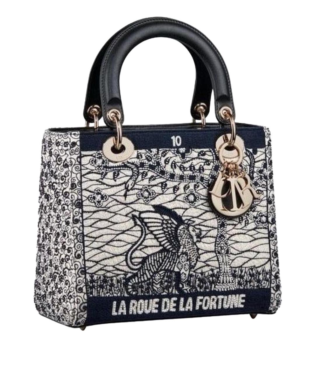 CHRISTIAN DIOR Темно-синяя кожаная сумка с короткими ручками, фото 1