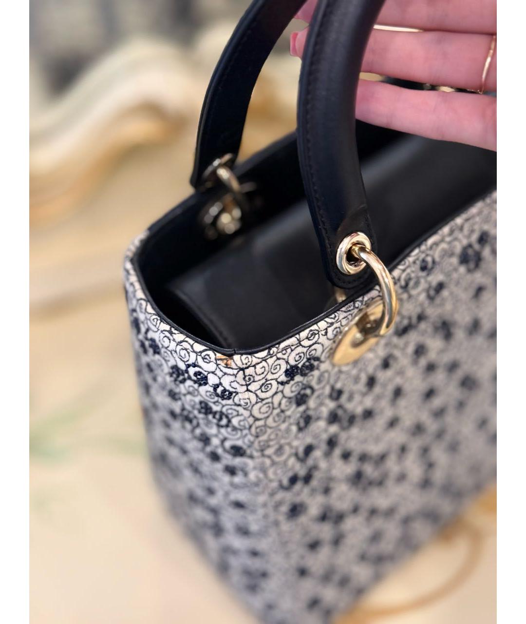 CHRISTIAN DIOR Темно-синяя кожаная сумка с короткими ручками, фото 8