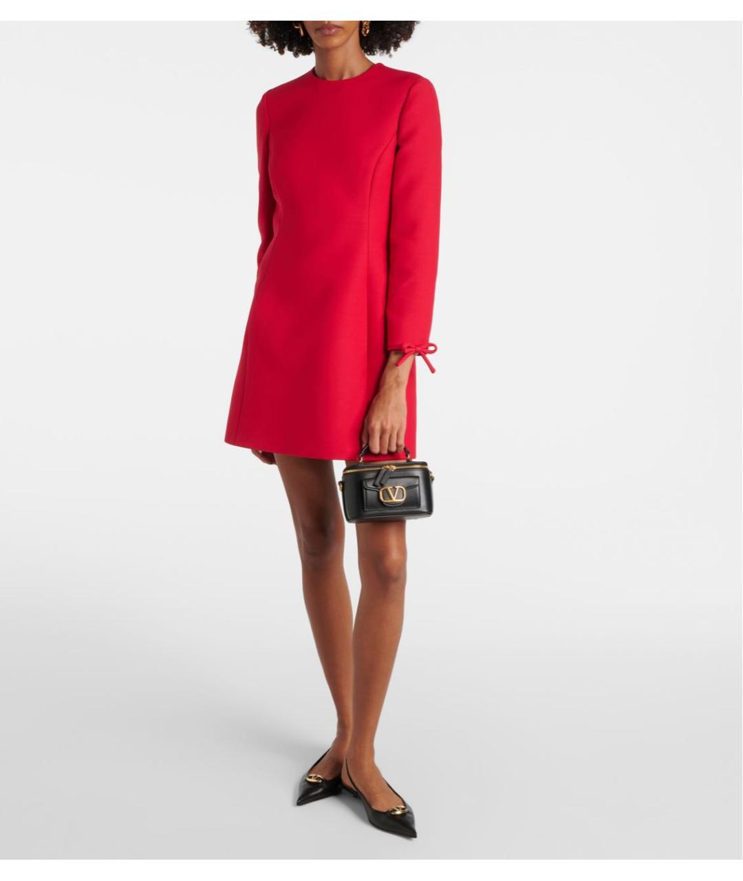 VALENTINO Черная кожаная сумка с короткими ручками, фото 6