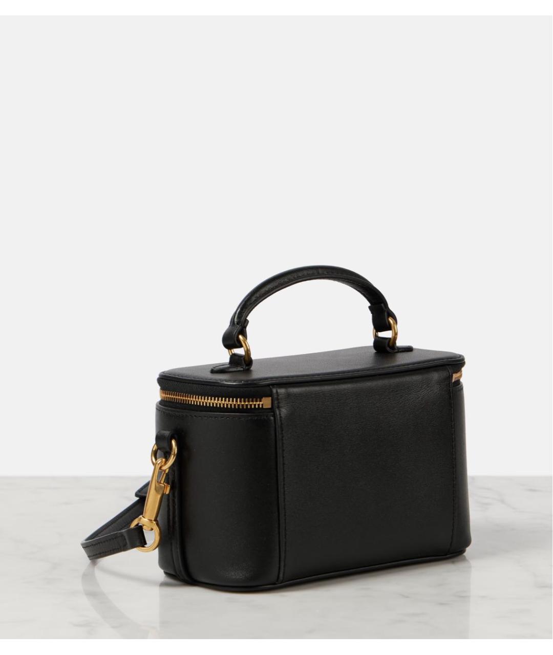 VALENTINO Черная кожаная сумка с короткими ручками, фото 3