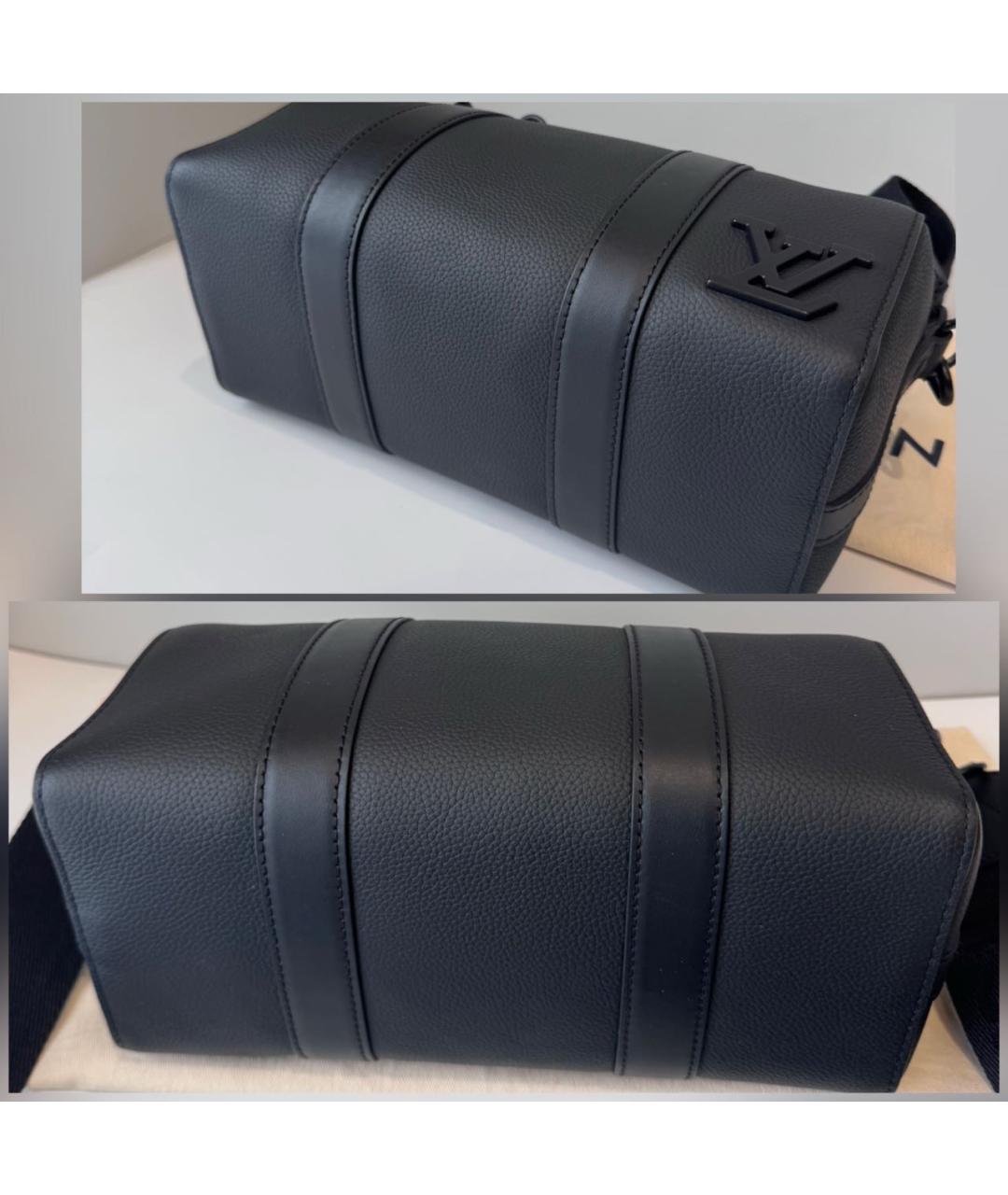 LOUIS VUITTON Черная кожаная сумка на плечо, фото 7