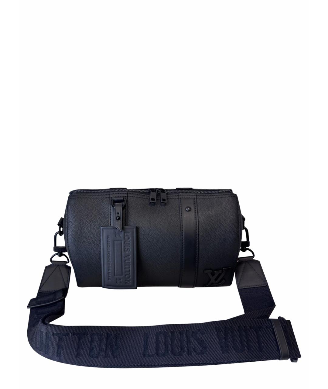 LOUIS VUITTON Черная кожаная сумка на плечо, фото 1