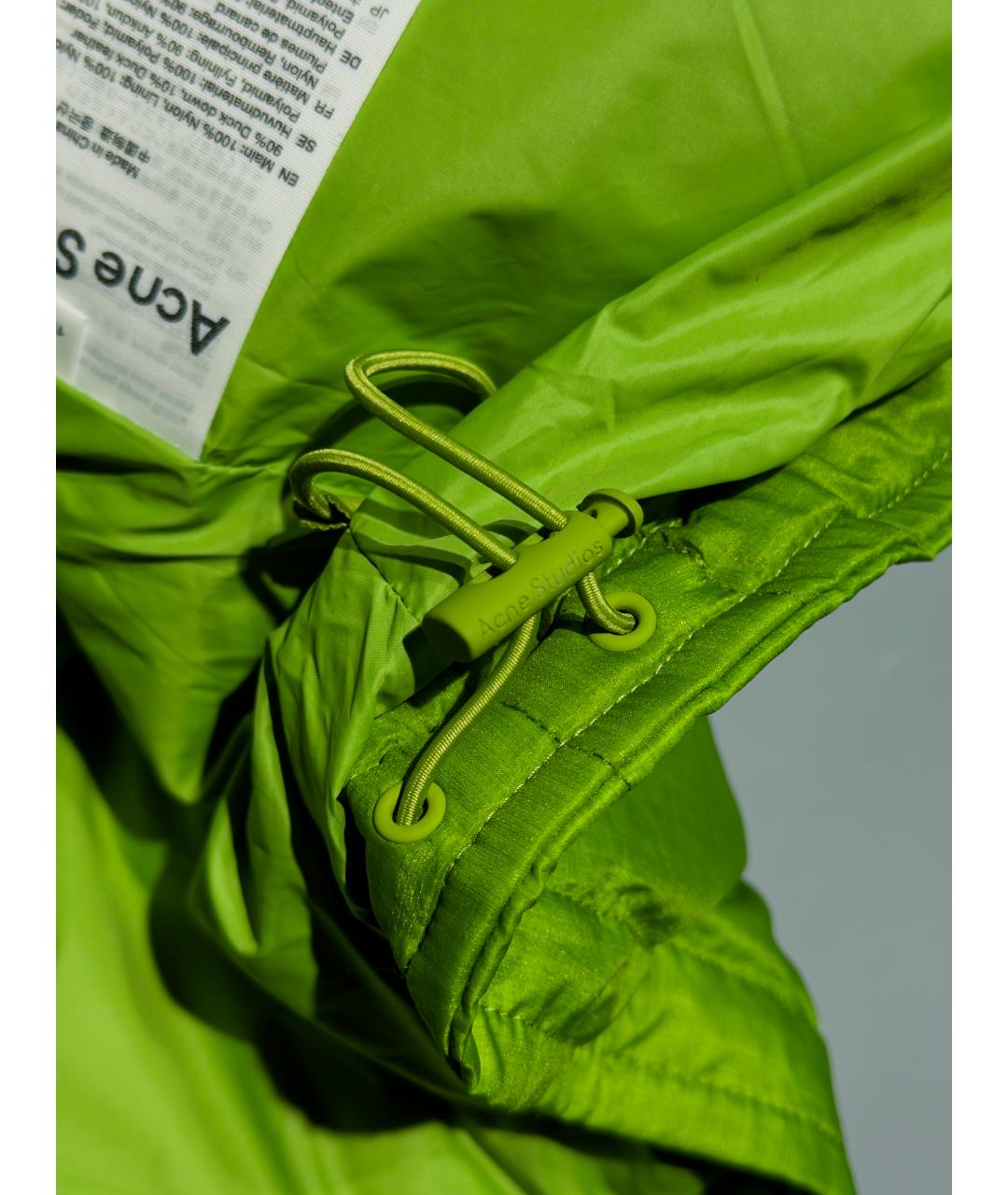 ACNE STUDIOS Салатовый полиамидовый пуховик, фото 7