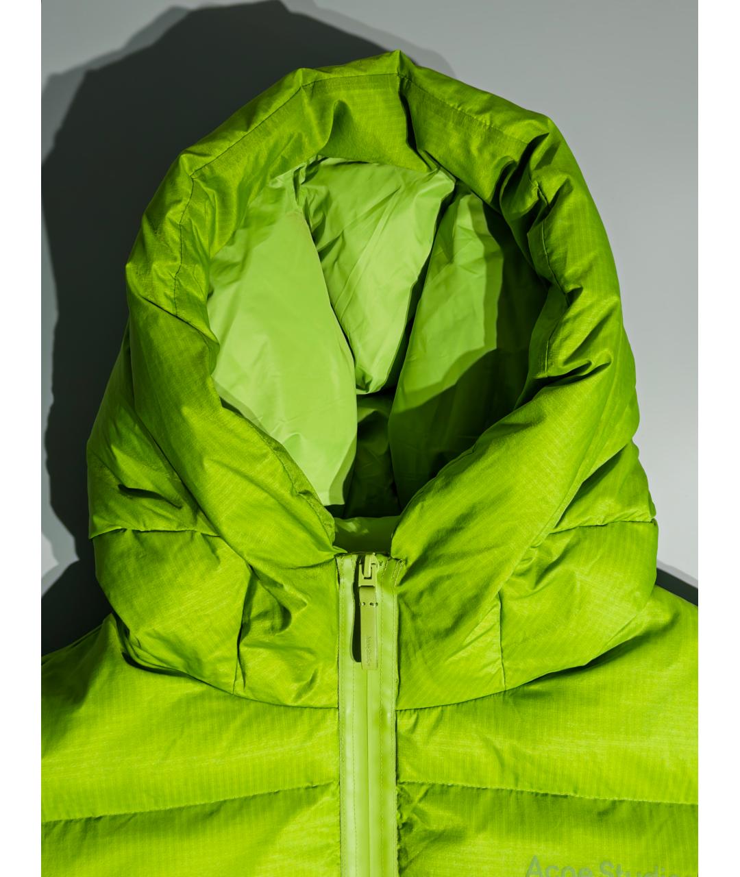 ACNE STUDIOS Салатовый полиамидовый пуховик, фото 3