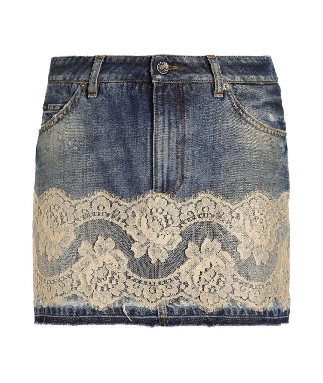 DOLCE&GABBANA Мульти хлопковая юбка мини, фото 1