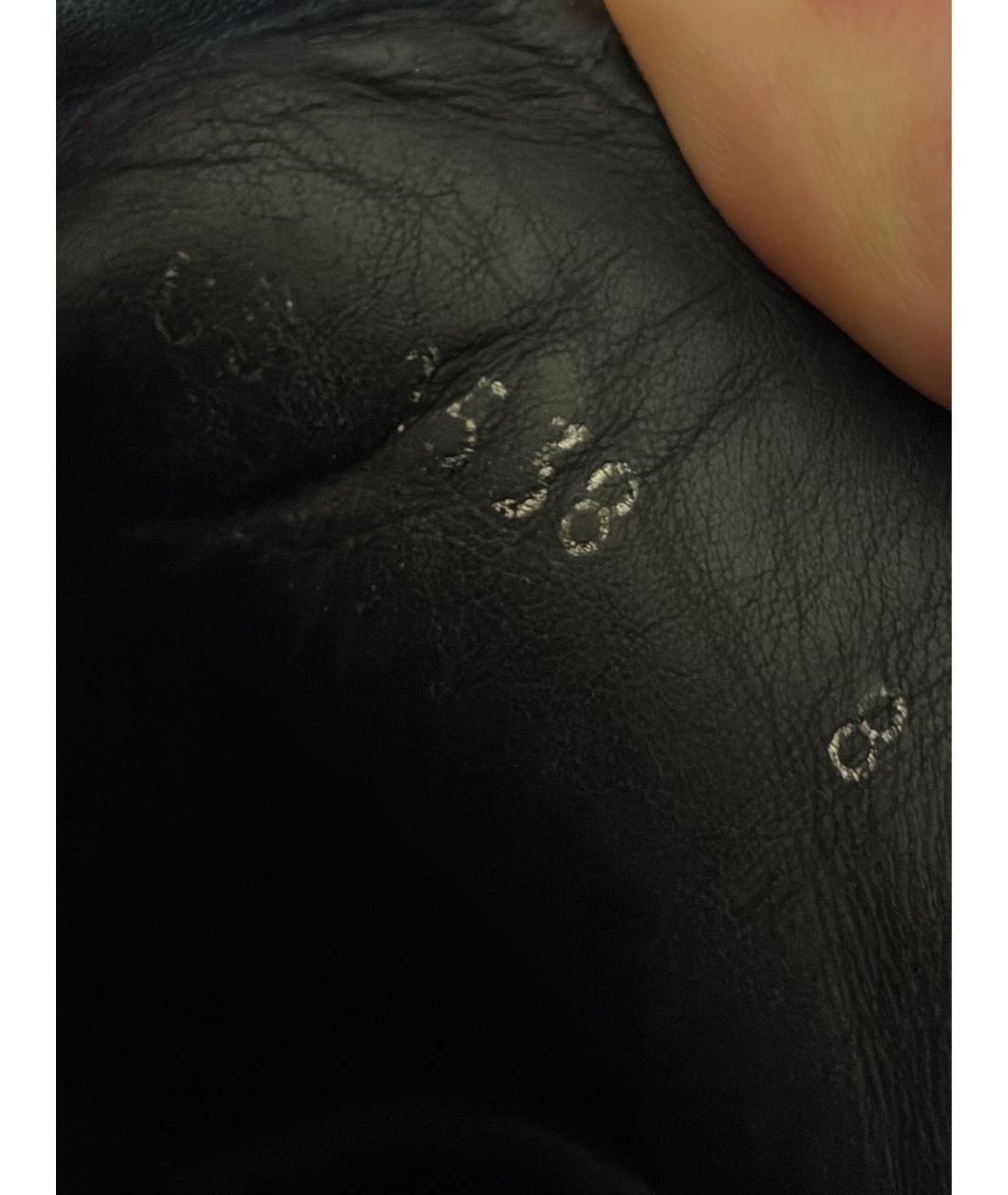 DOLCE&GABBANA Черные кожаные низкие кроссовки / кеды, фото 4