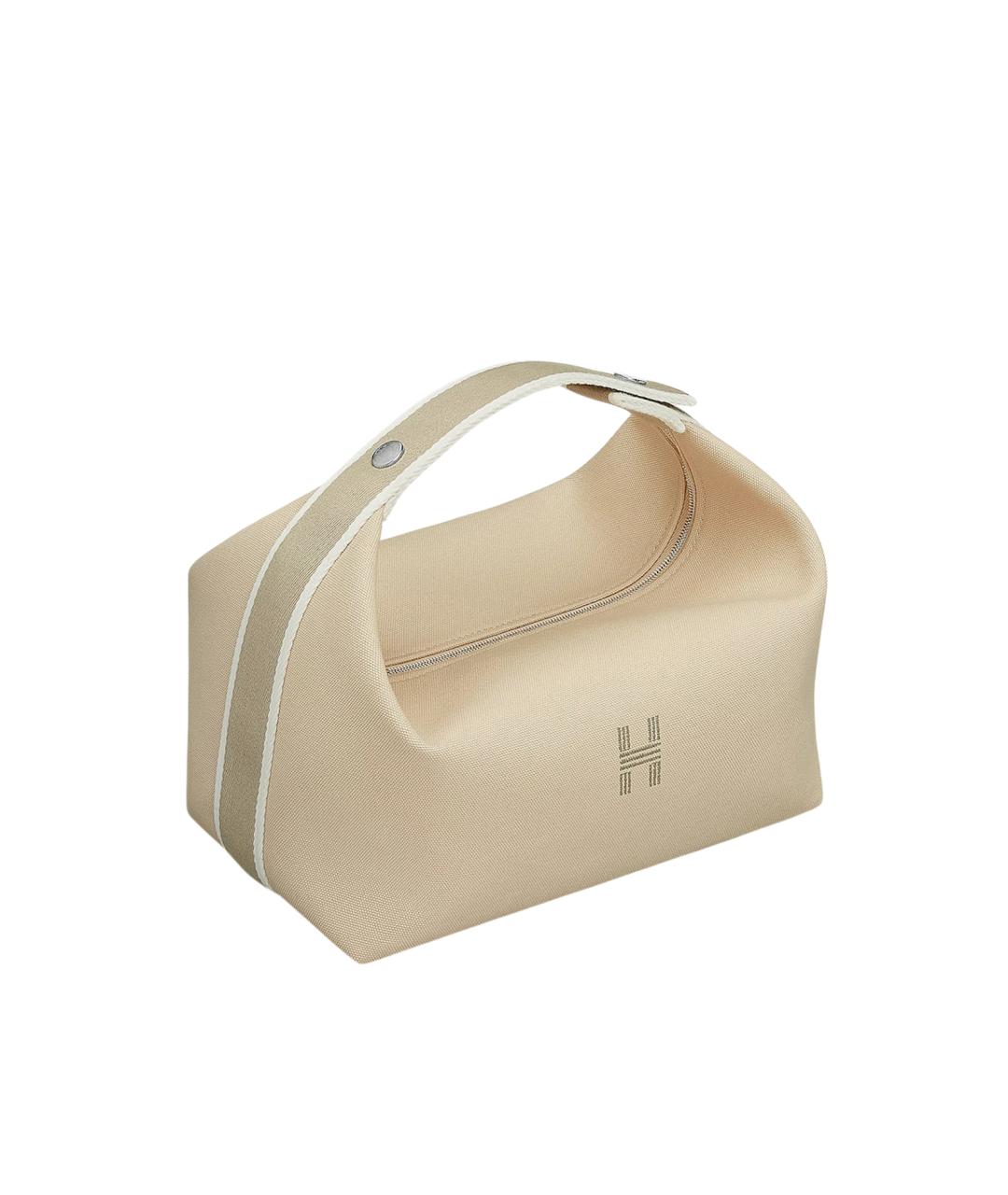 HERMES Белая хлопковая косметичка, фото 1