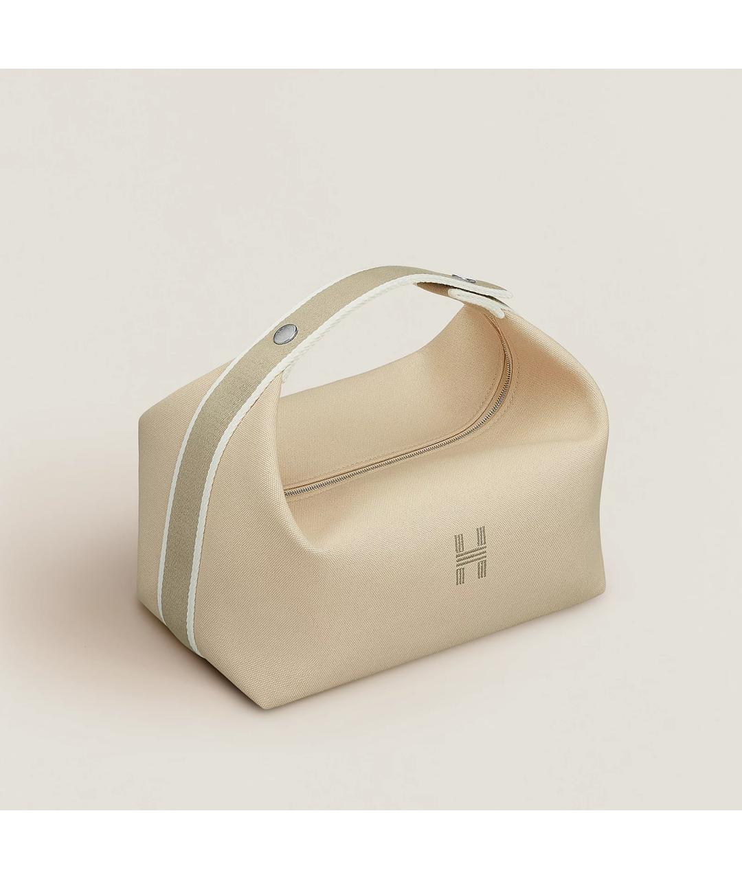 HERMES Белая хлопковая косметичка, фото 2