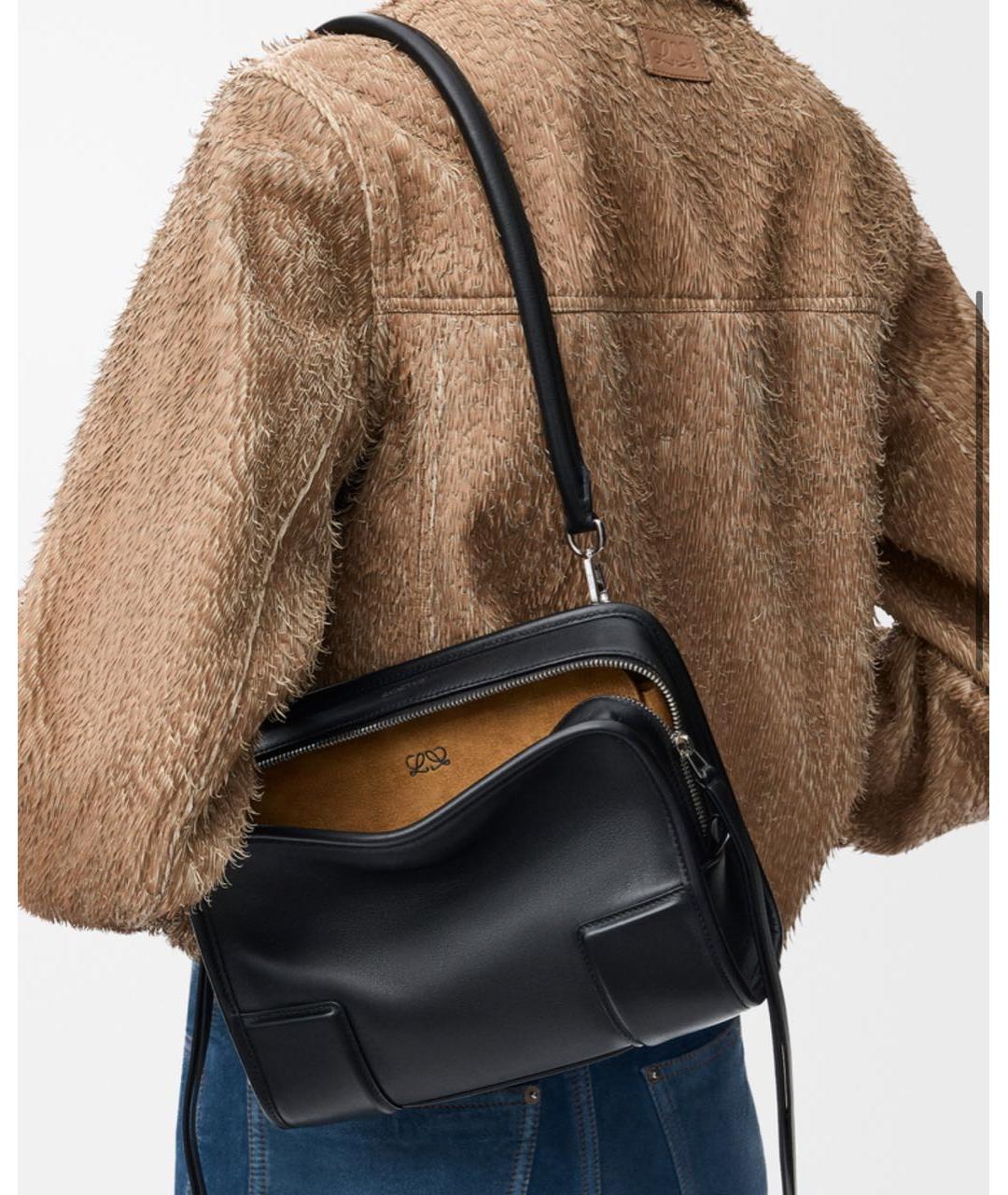 LOEWE Черная кожаная сумка тоут, фото 3