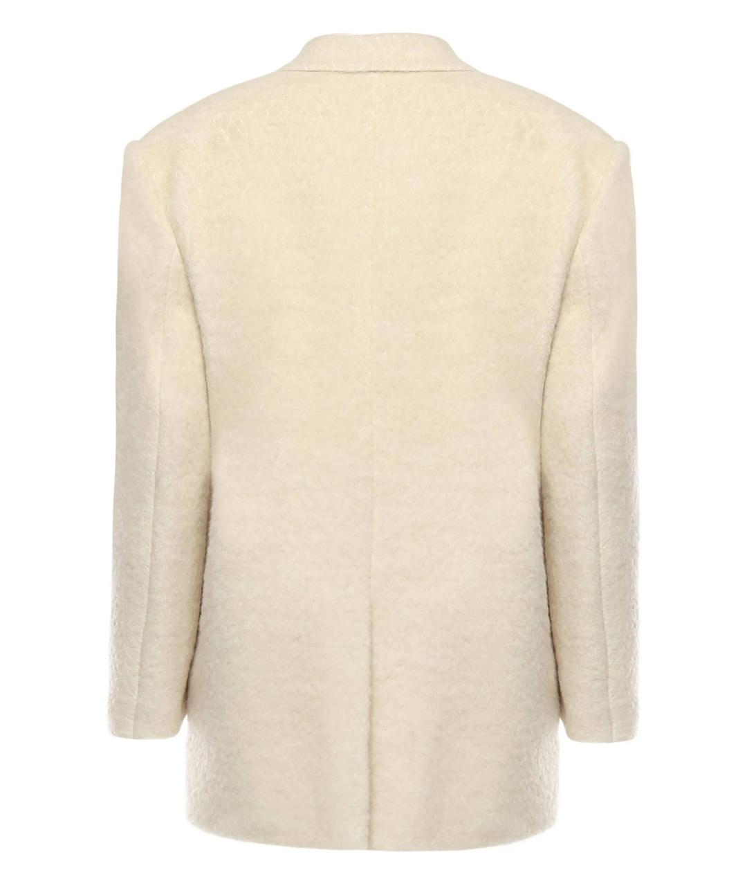 THE ANDAMANE Бежевый шерстяной жакет/пиджак, фото 3