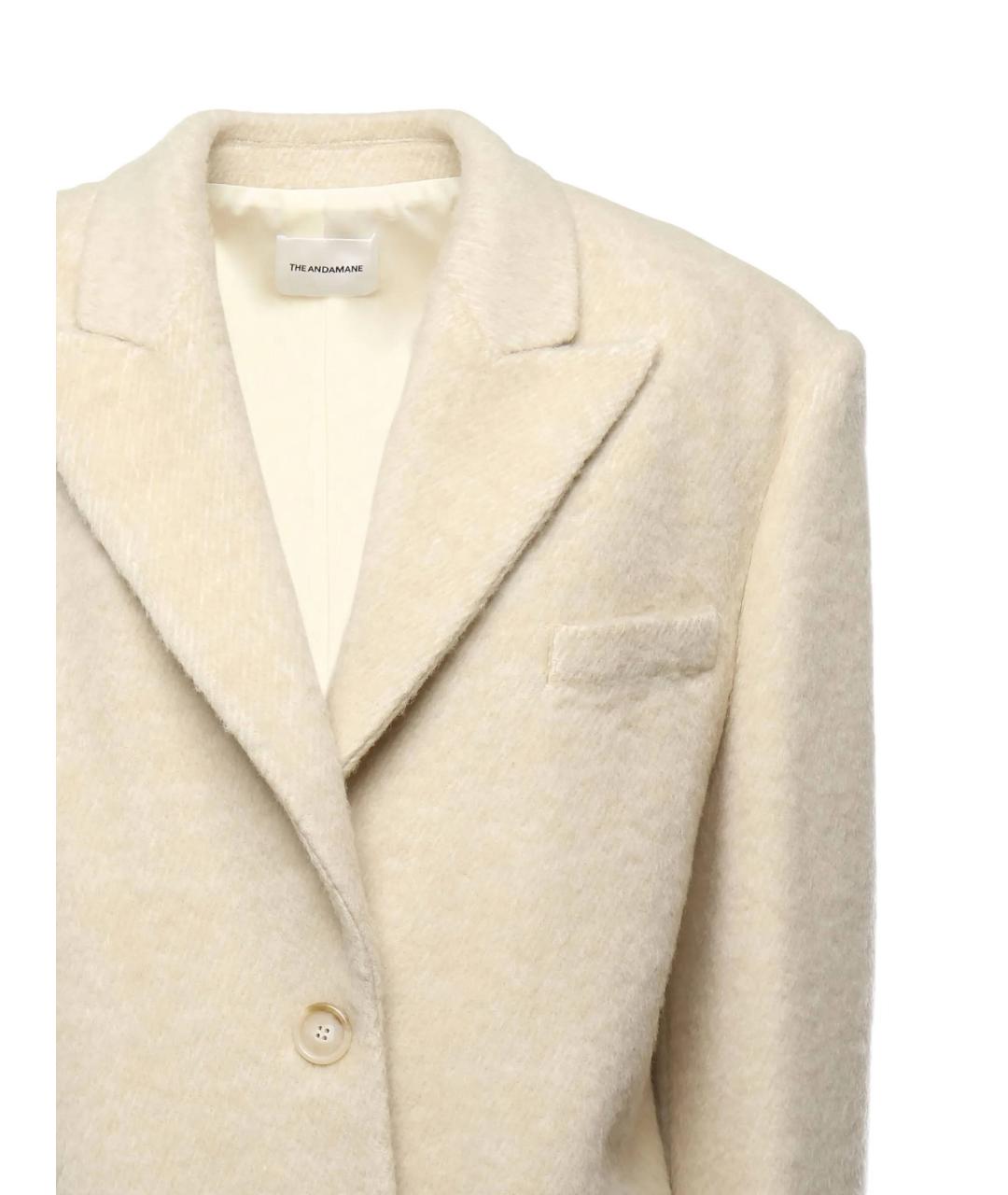 THE ANDAMANE Бежевый шерстяной жакет/пиджак, фото 2