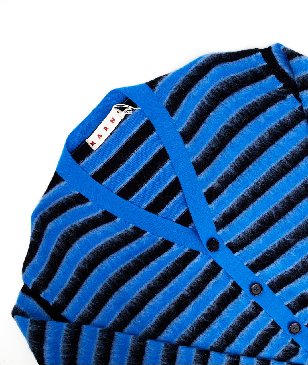 MARNI Синий шерстяной кардиган, фото 3