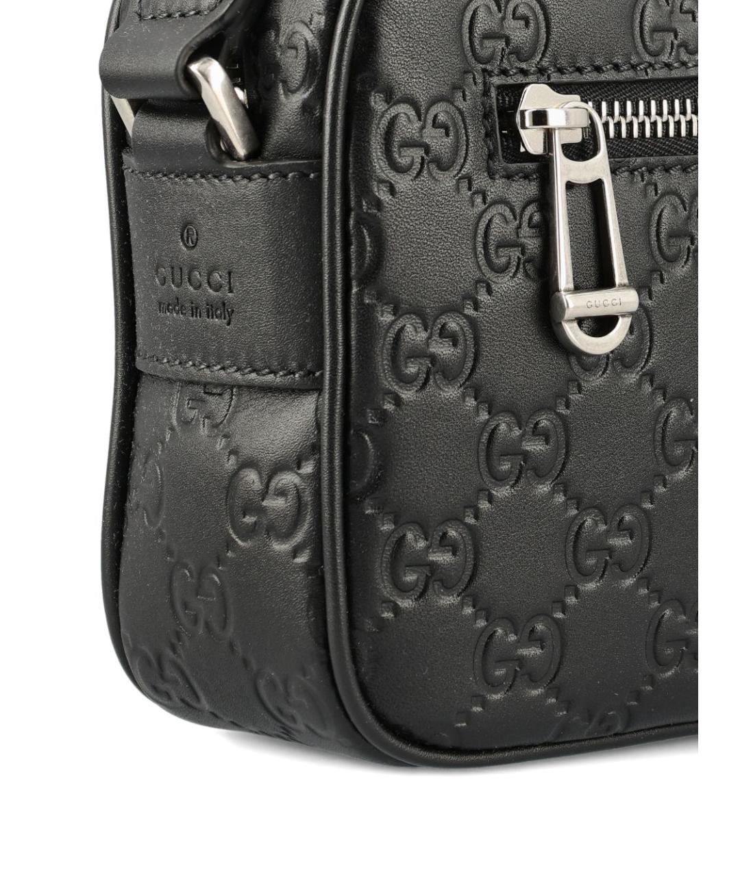 GUCCI Черная кожаная сумка на плечо, фото 2