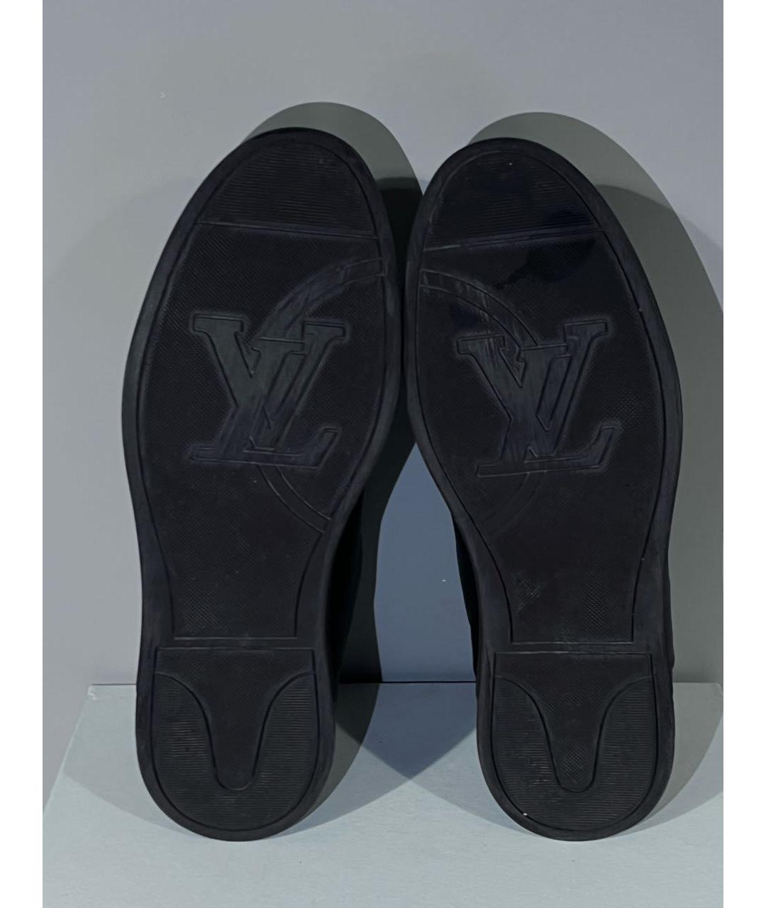 LOUIS VUITTON Черные кожаные низкие кроссовки / кеды, фото 8