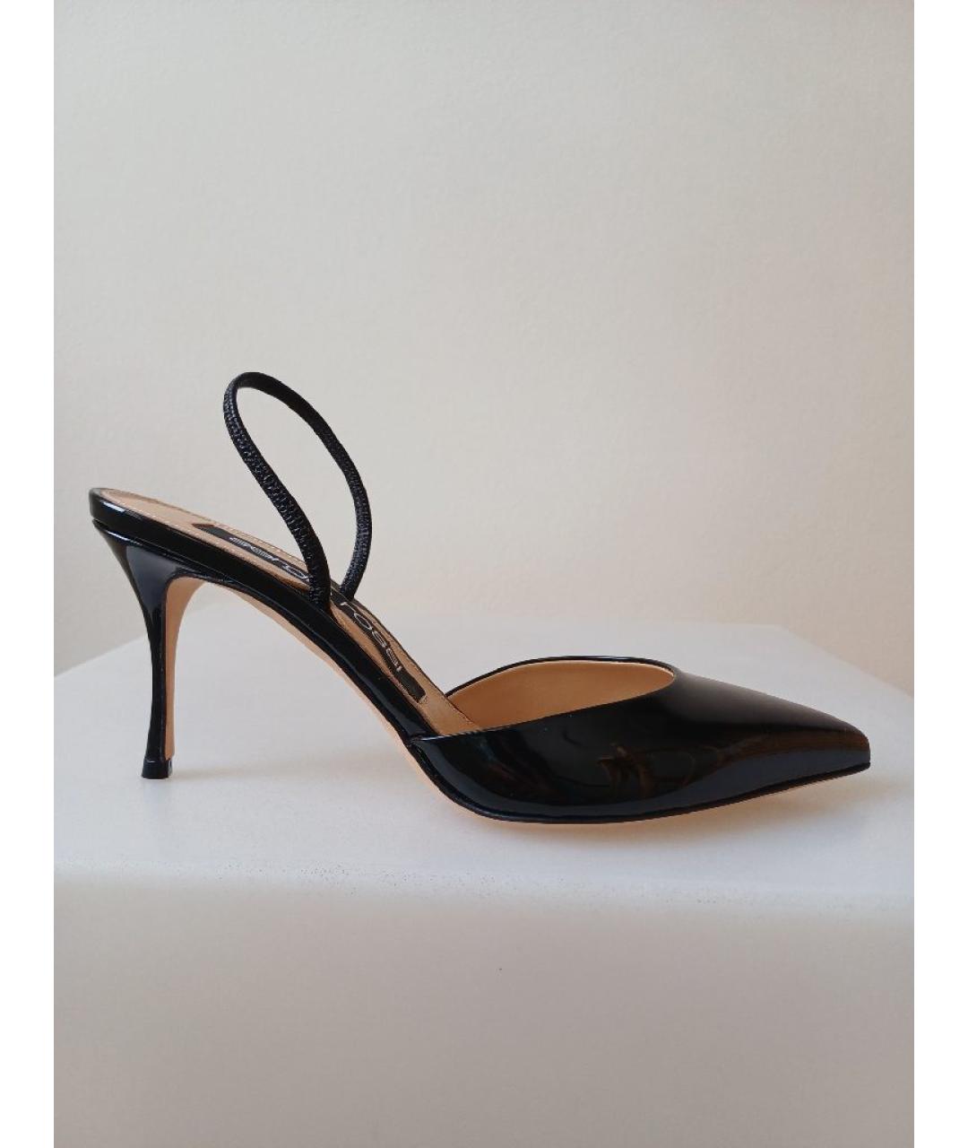 SERGIO ROSSI Черные туфли из лакированной кожи, фото 10