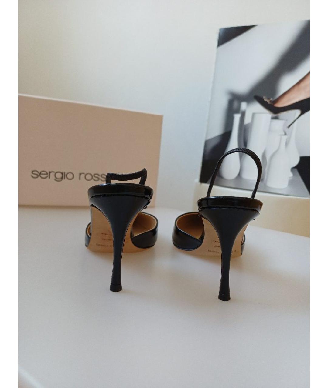 SERGIO ROSSI Черные туфли из лакированной кожи, фото 8