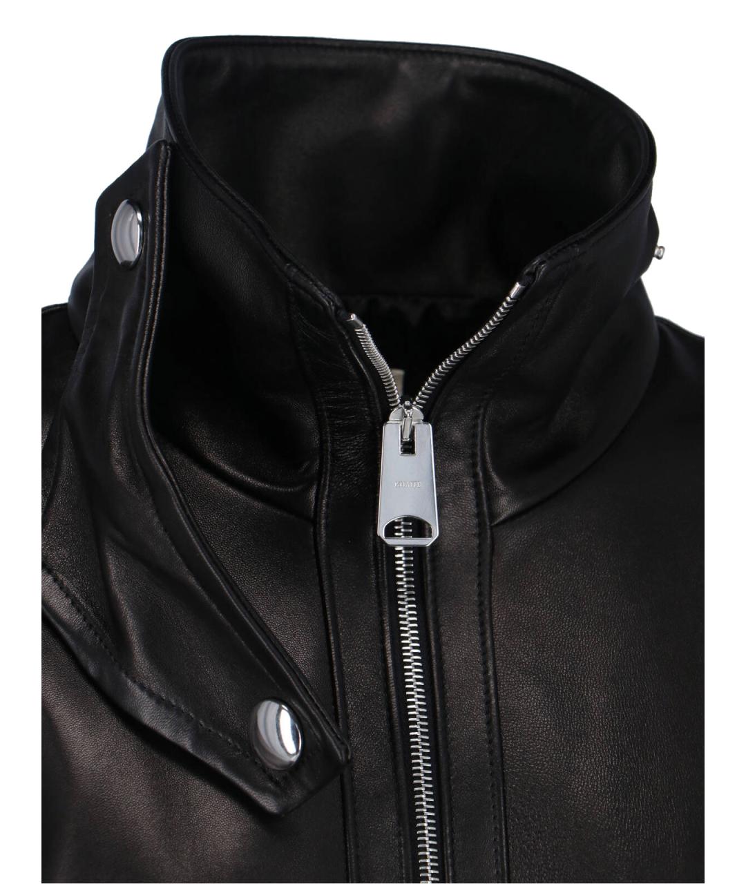 KHAITE Черная кожаная куртка, фото 4