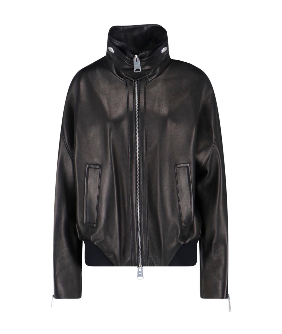 KHAITE Черная кожаная куртка, фото 1