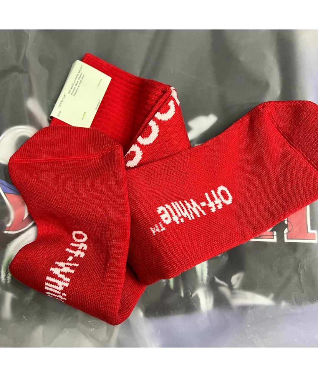 OFF-WHITE Красные носки, чулки и колготы, фото 2