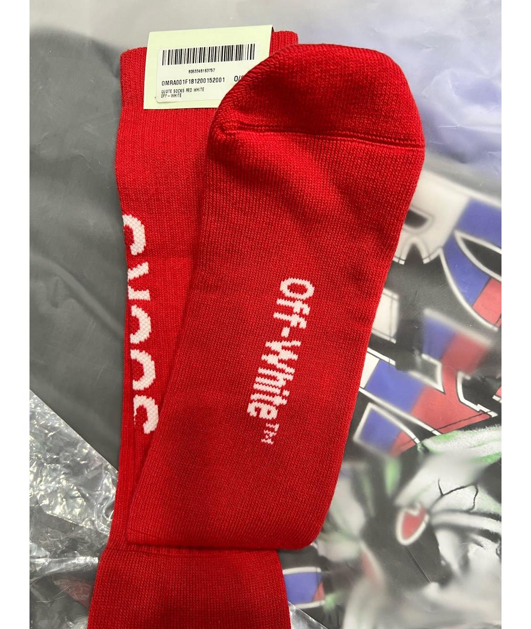 OFF-WHITE Красные носки, чулки и колготы, фото 5