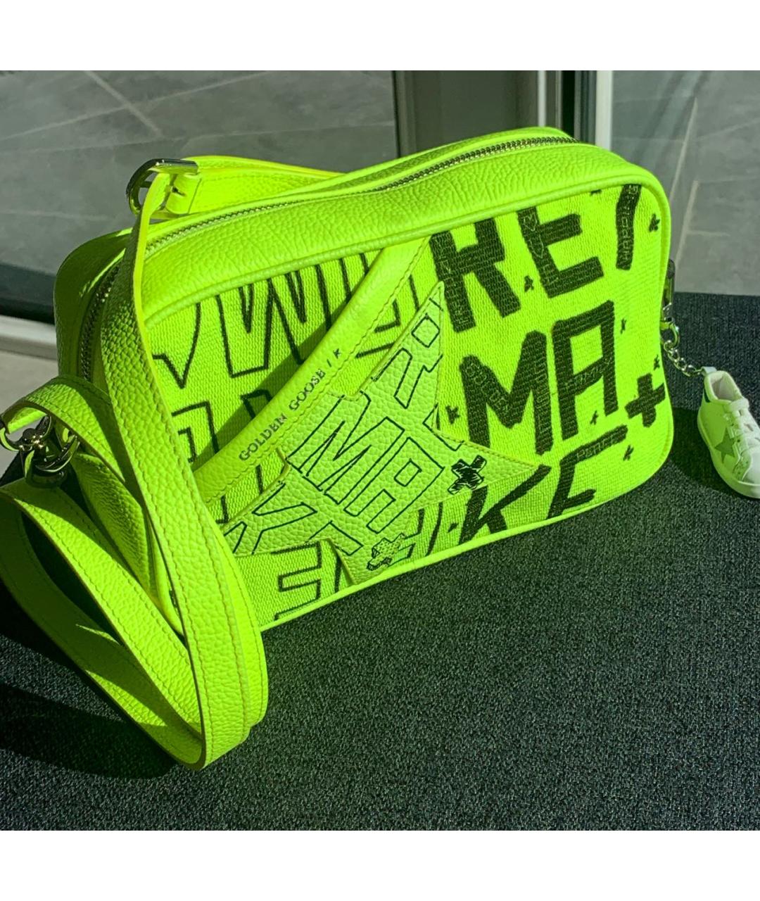 GOLDEN GOOSE DELUXE BRAND Желтая хлопковая сумка через плечо, фото 6